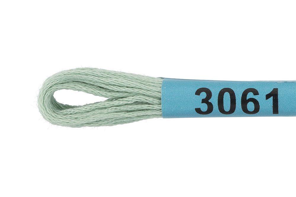 Мулине Gamma 100% хлопок, цв.3061 мята, 24 мотка по 8 метров