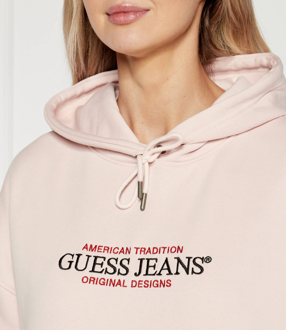 Худи Guess Jeans - пудро-розовый(W4YQ15 KC811)