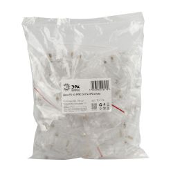 Джек RJ-45 ЭРА SIMPLE RJ-1-S 8P8C CAT 5e упаковка 100 шт | Разъёмы, переходники, ТВ делители
