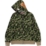 A Bathing Ape Bathing Ape Sweatshirts Moderate No Fleece Lined Zip Closure 0zxswmx08151p черный зеленый