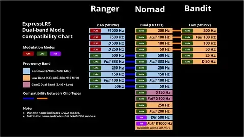 Передающий модуль Radiomaster Nomad Gemini Xrossband ELRS micro/nano 1 Вт двойной 2.4 ГГц и 900 МГц