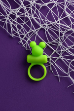 Зеленое виброкольцо на пенис A-Toys (Цвет: зеленый)