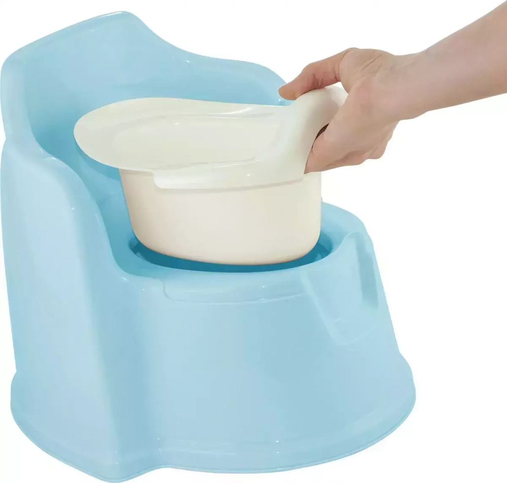 Горшок со спинкой с крышкой Lalababy Protect Me голубое облачко (6 шт) LA104211020