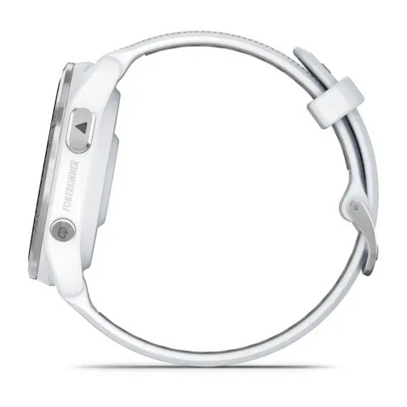 Garmin Forerunner 965 белые, титановый безель, с белым ремешком