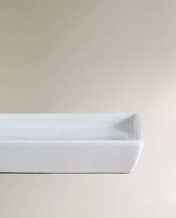 ZARA HOME ПОДНОС ИЗ БЕЛОГО ФАЯНСА ДЛЯ ВАННОЙ, БЕЛЫЙ