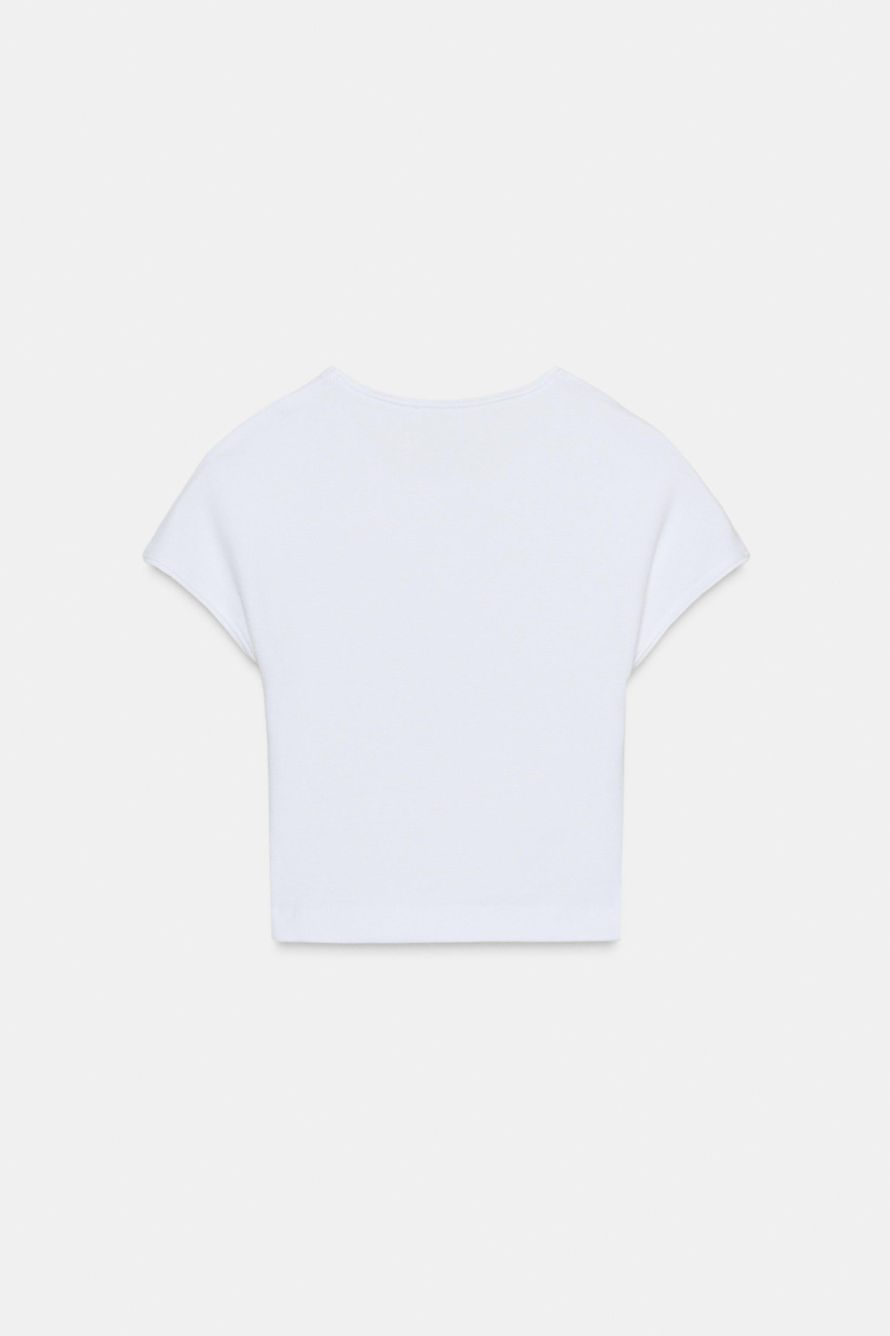ФУТБОЛКА CROPPED С КОРОТКИМИ РУКАВАМИ — ZARA