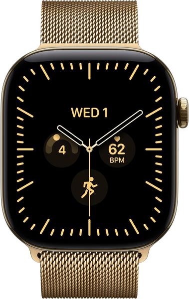 Умные часы Apple Watch Series 12 46 мм Radiant Gold Titanium Case with Milanese Loop (S/M) Сияющее золото | Radiant Gold
