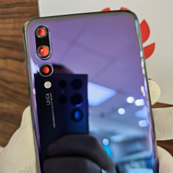 Крышка для Huawei P20 Pro (заднее стекло) "Премиум качество" цвет: фиолетовый хамелеон