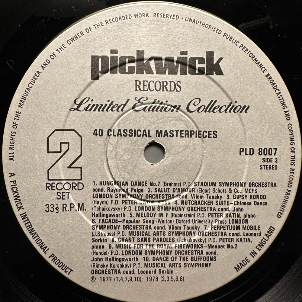 Сборник 40 шедевров классики 2LP (Англия 1978г.)
