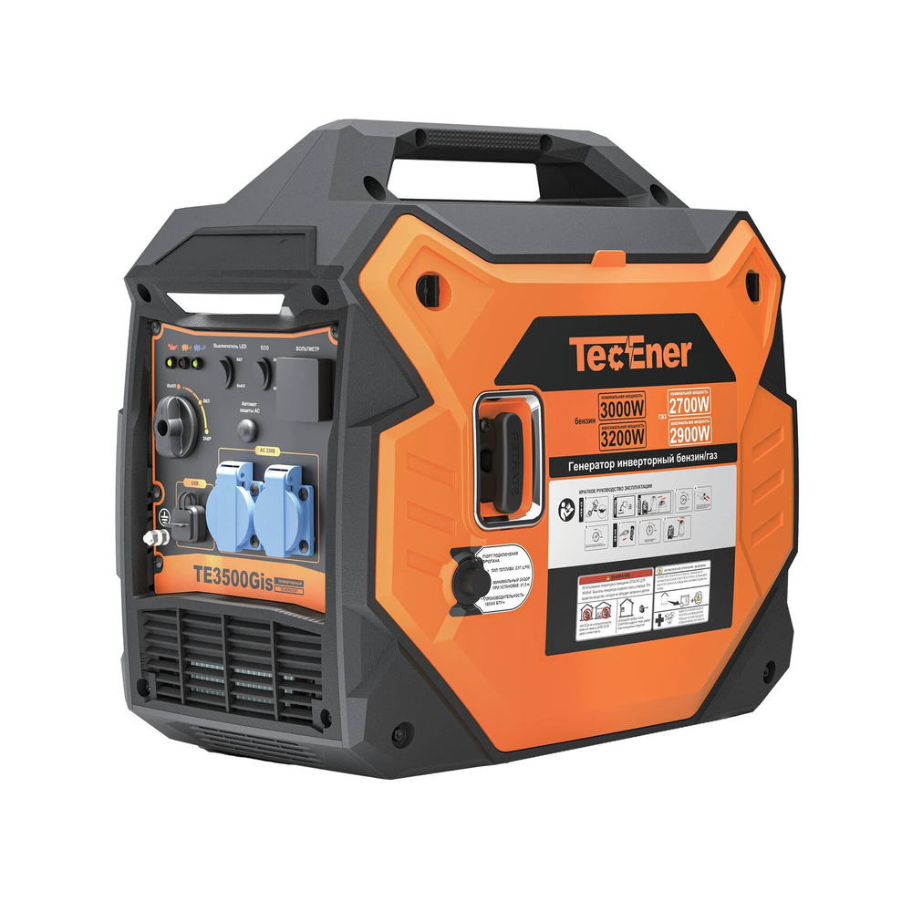 Генератор гибридный газ/бензин TecEner TE3500Gis