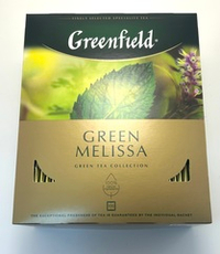 Чай зеленый Greenfield Green Melissa, 100 пакетиков