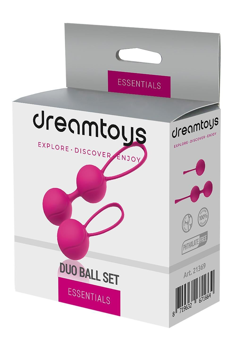 Набор розовых вагинальных шариков PLEASURE BALLS & EGGS DUO BALL SET (Цвет: розовый)
