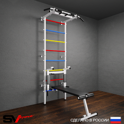 жШведская стенка Sv Pro 804 (Турник Pro/Брусья/стойка/Скамья)