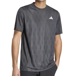Мужская теннисная футболка Adidas Club Climacool Graphic - carbon/black