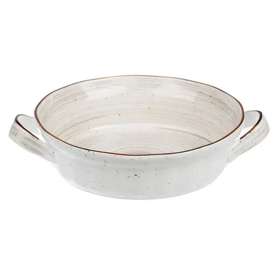 Блюдо круглое d 22 см h6 см 1500 мл с ручками White Fusion P.L. Proff Cuisine [1]