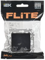 FLITE Выключатель жалюзи 10А ВЖ52-2-0-ФлЧ черный IEK