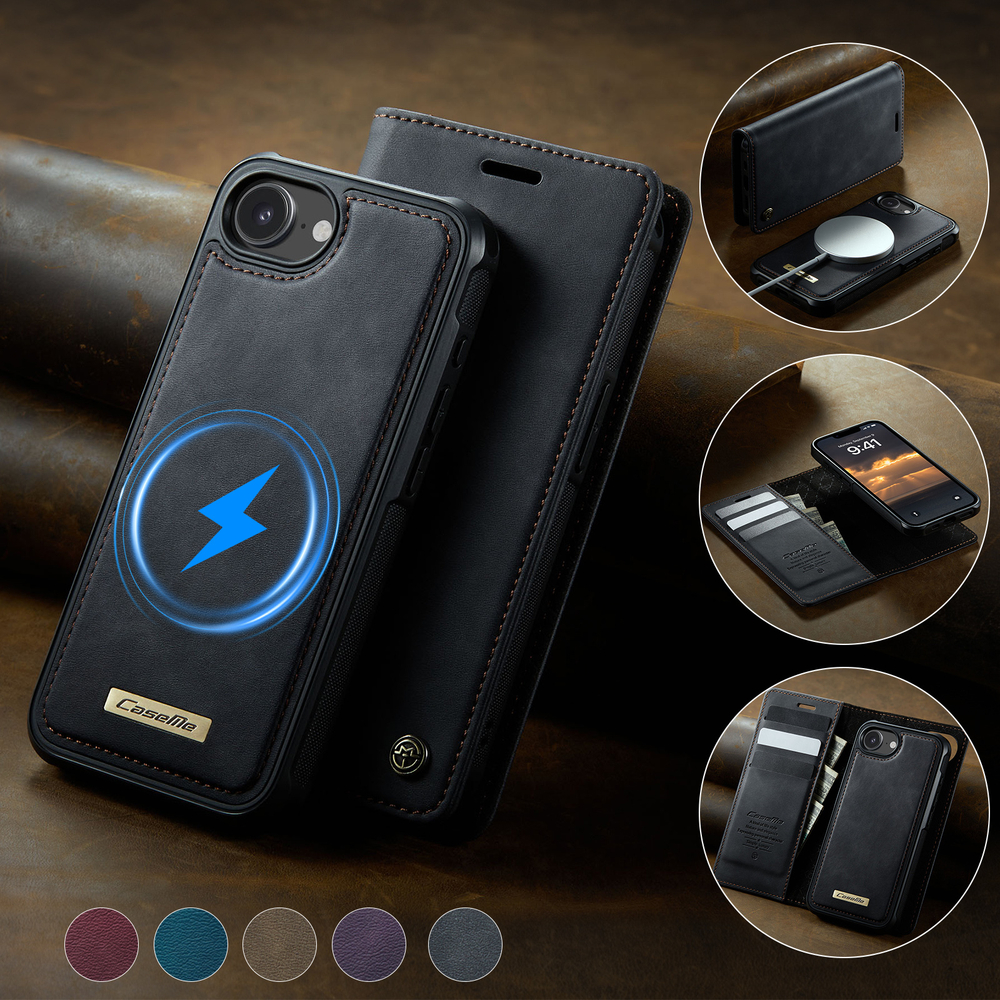 Чехол-кошелек CaseMe 2 in 1 MagSafe iPhone 16E