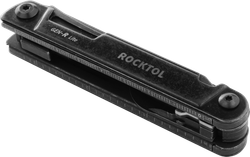 Нож-мультитул Rocktol 15 в 1 нержавеющая сталь, черный, кожаный чехол