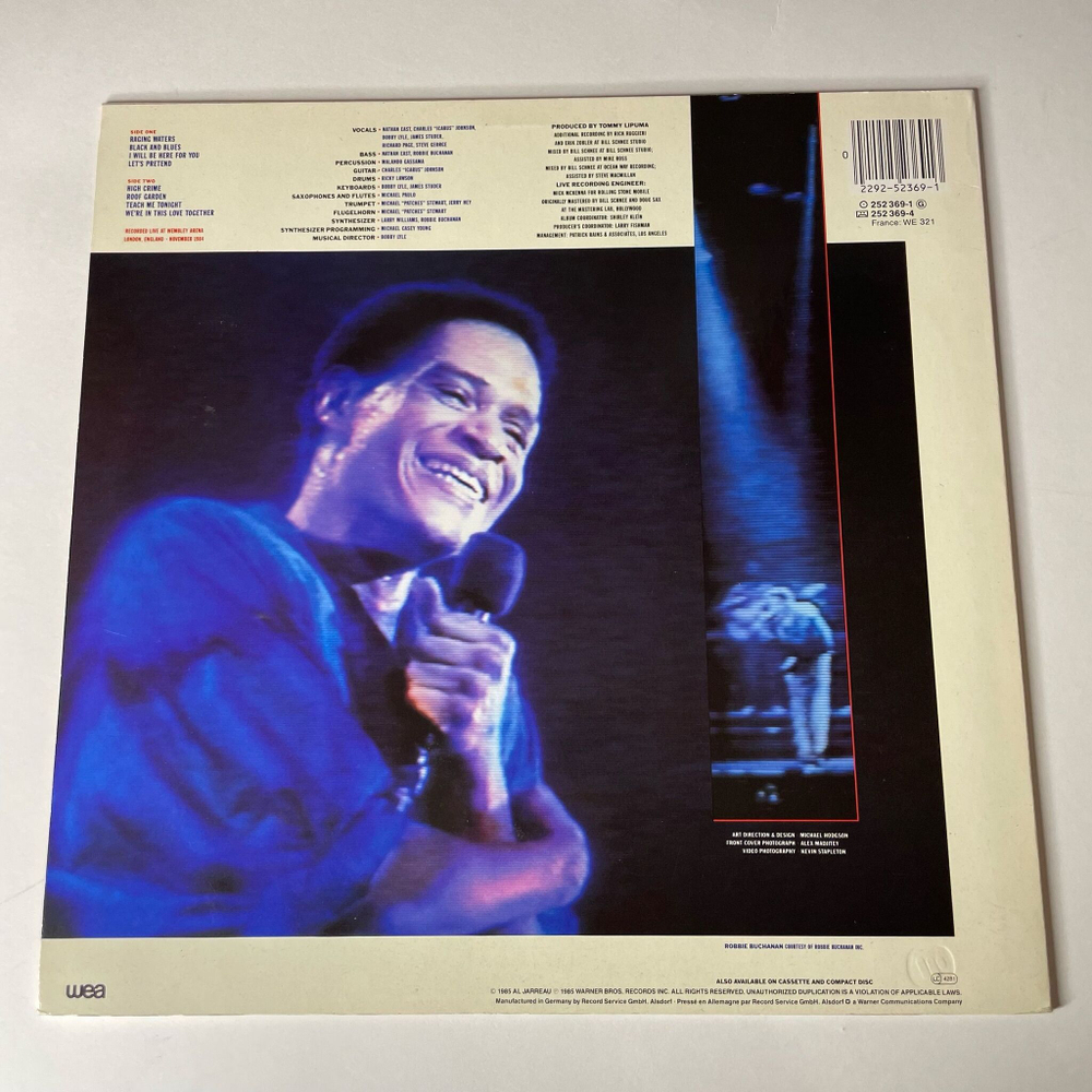 Винтажная виниловая пластинка LP Al Jarreau In London (Germany 1985) Raging Waters