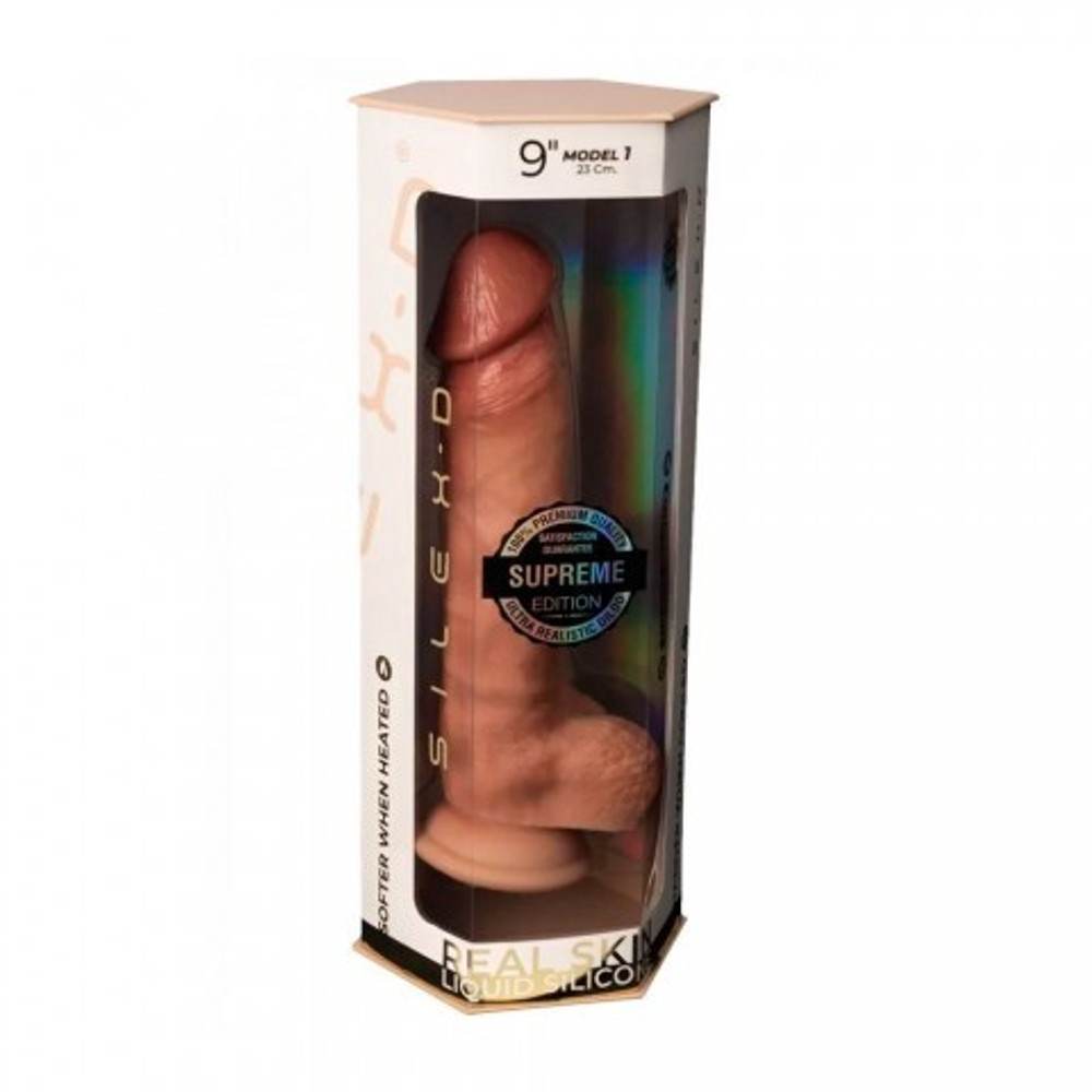 Фаллоимитатор SilexD Premium Real Skin Model 1 (22,9×5 см) бежевый
