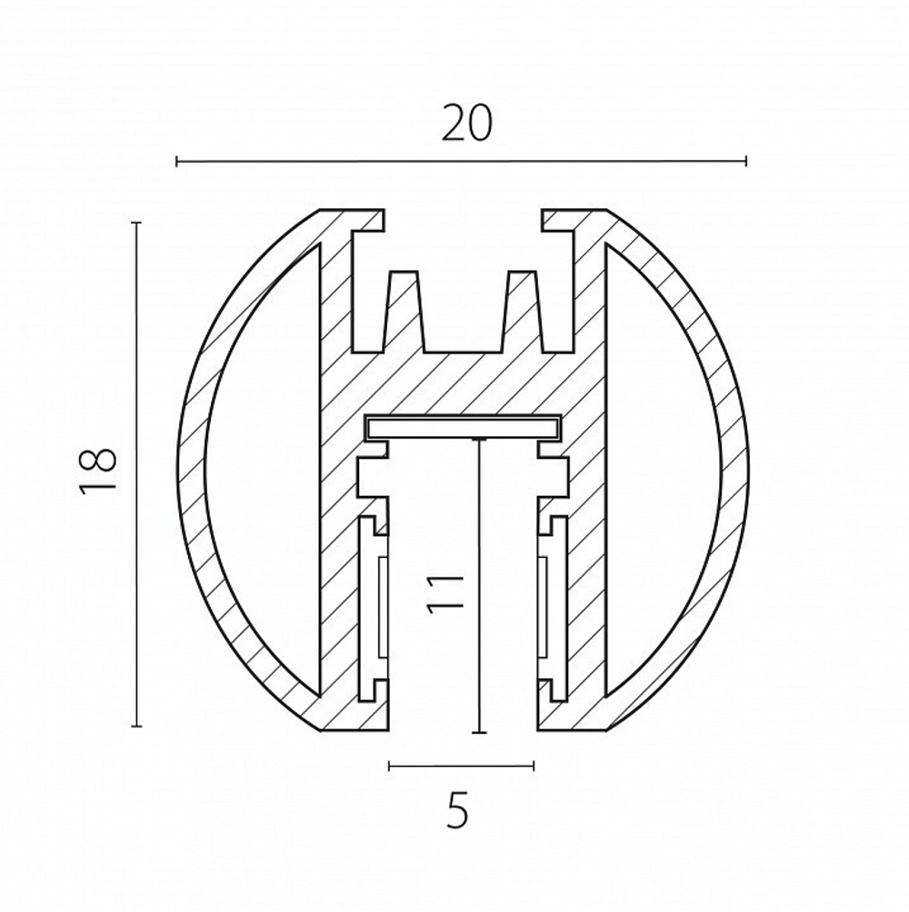 Трек накладной Lightstar Linea 506427