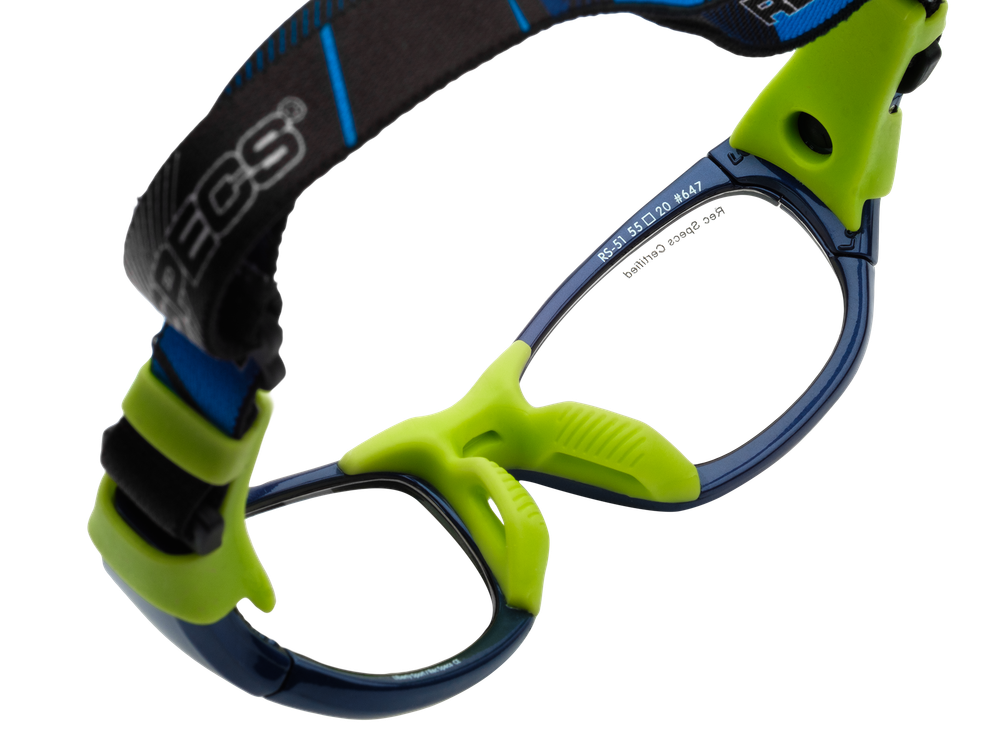 Спортивные очки с диоптриями Rec Specs / Rs-51 / Shiny Navy / Green / подростковые старше 10 лет