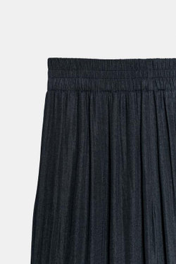 ZARA ШИРОКИЕ СТРУЯЩИЕСЯ БРЮКИ, ЦВЕТ НОЧНОГО НЕБА