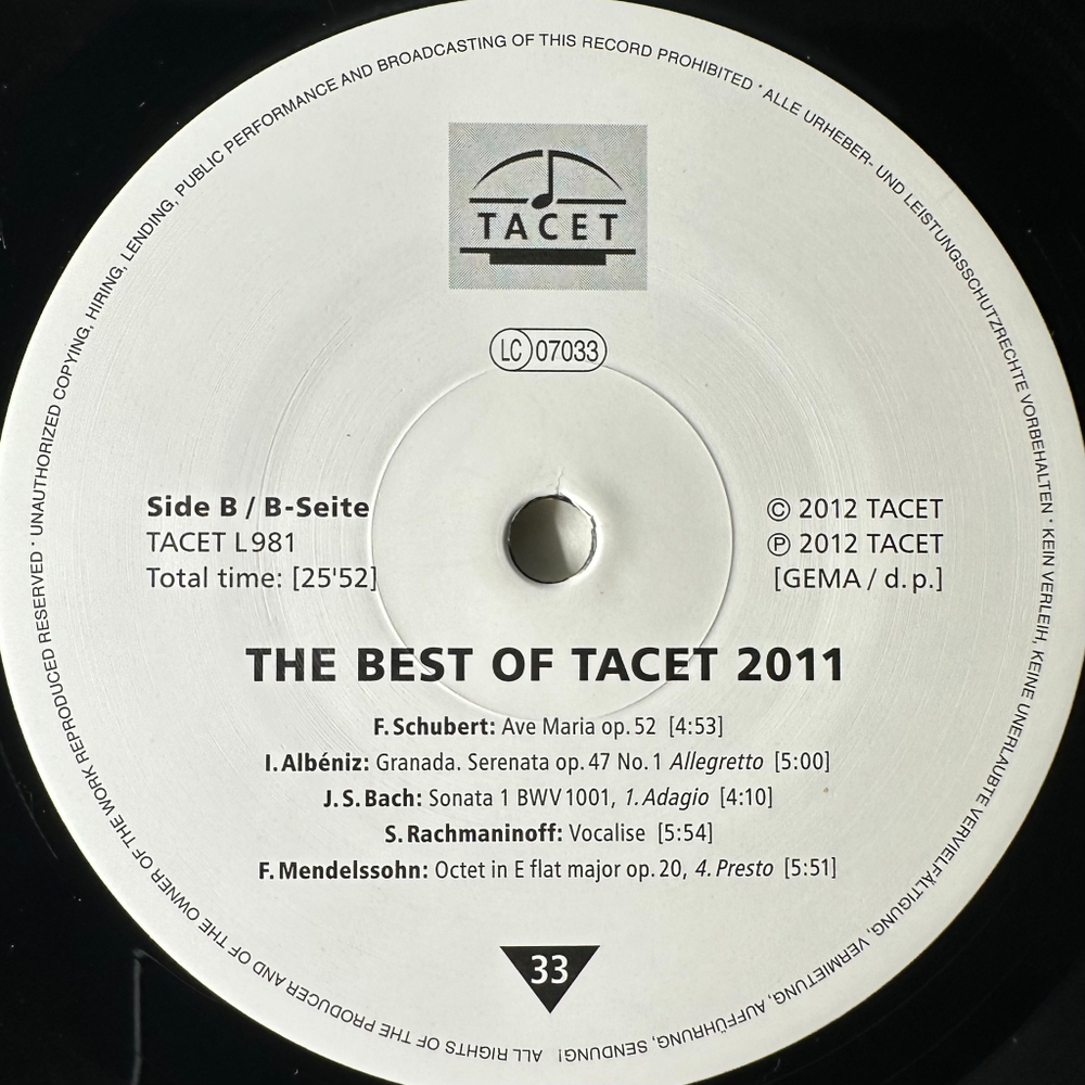 Сборник Best Of Tacet 2011 (Германия 2012г.)
