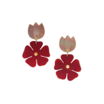 Серьги Nature Bijoux, Son Jardin, с перламутром и рогом, NB26.1-12-90671 (красный)