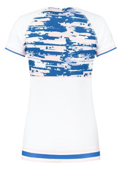 Женская теннисная футболка K-Swiss Tac Hypercourt Round Neck Top - white/print