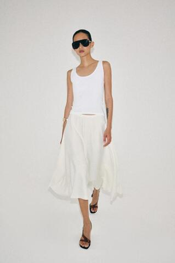 ZARA ЮБКА МИДИ — ZW COLLECTION, ЭКРЮ
