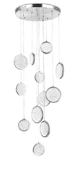 Светильник подвесной светодиодный NewRgy D2061-DW-12 CHROME, 102 Вт, хромированный