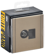FORTE&PIANO Розетка двойная TV+RJ45 кат.5E FP636M металл шампань IEK