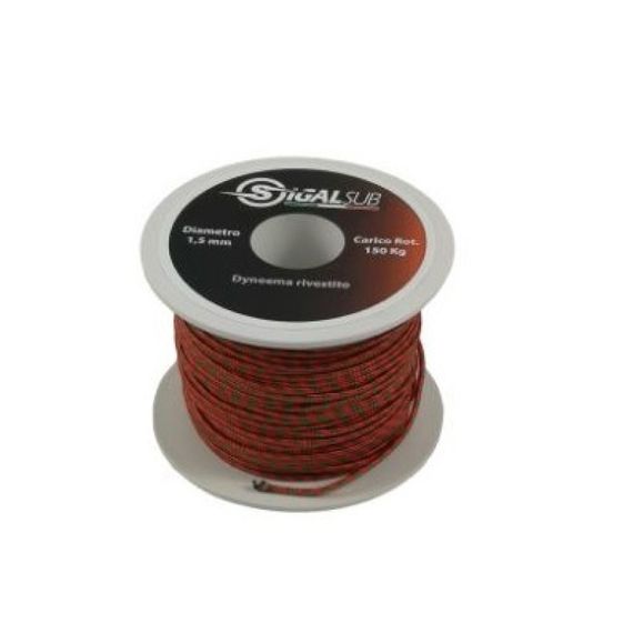 Линь Dyneema красно-зеленый