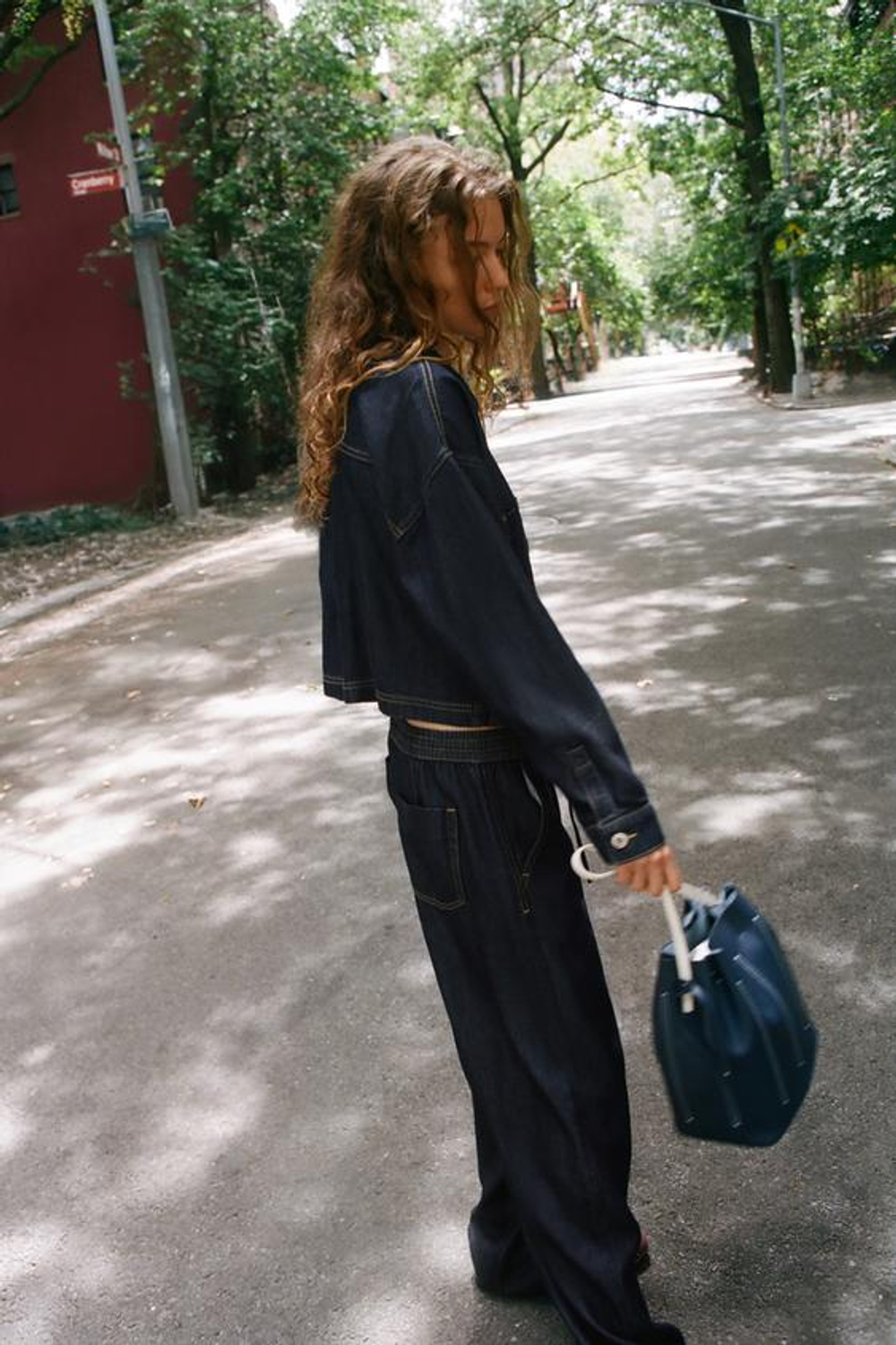 ZARA ДЖИНСЫ-ДЖОГГЕРЫ Z1975 WIDE-LEG С ВЫСОКОЙ ПОСАДКОЙ, СИНИЙ