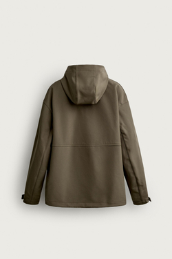 ZARA КУРТКА ИЗ ВЫСОКОТЕХНОЛОГИЧНОЙ ТКАНИ С ФЛИСОВОЙ ПОДКЛАДКОЙ, ХАКИ