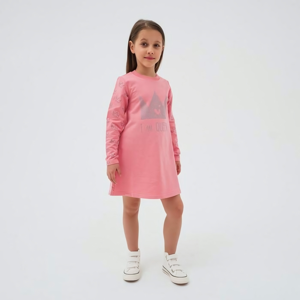 Платье футер А.9-39-1. розовый, р.98 7607804 (Luneva)