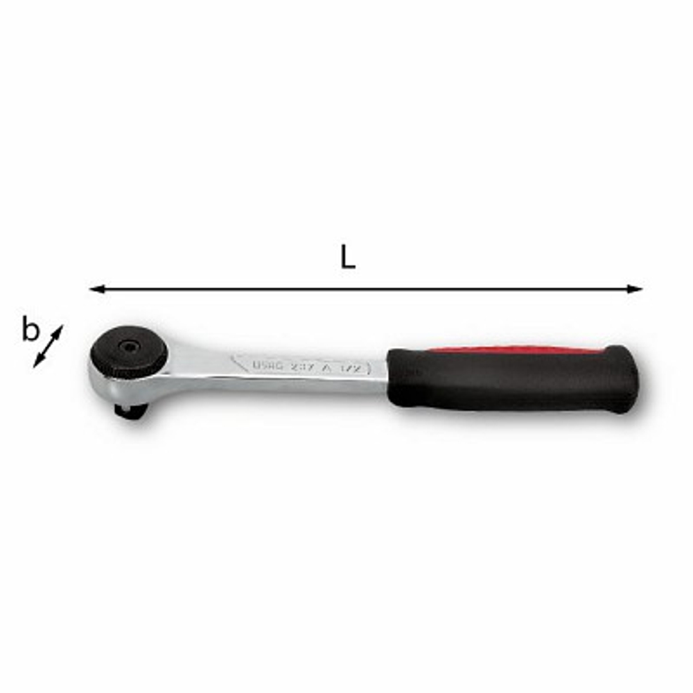 237 A 1/4 Ключ храповой с реверсом, 1/4 ", длина 122 мм, USAG (Италия)