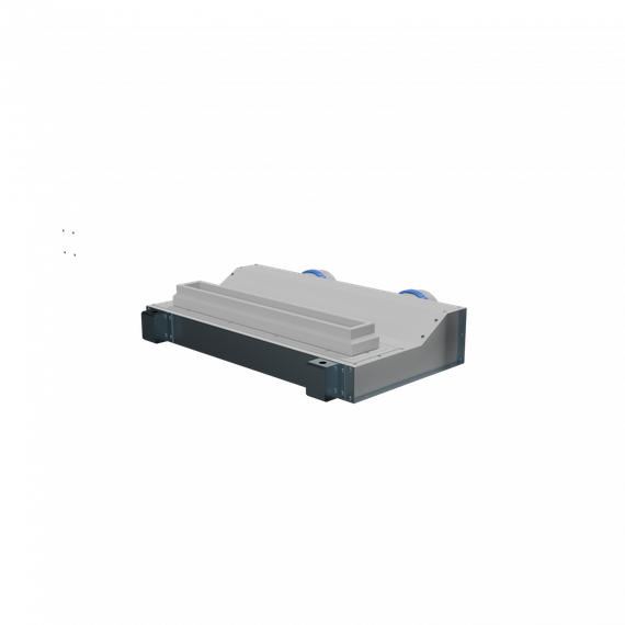 Flexag RAN-1-500-25-W щелевой диффузор с низкопрофильной КСД под натяжной потолок, белый