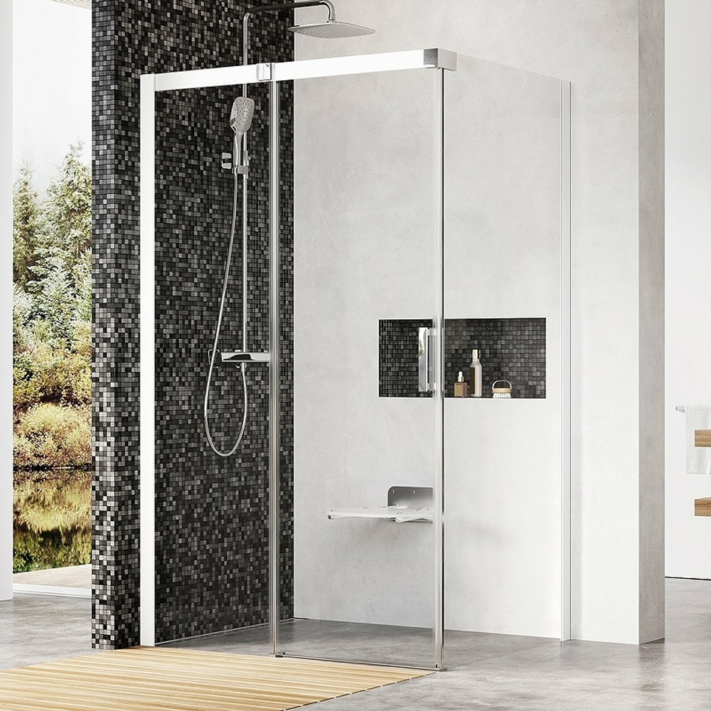 Душевой уголок Ravak Matrix MSDPS 120x80 L 0WLG4100Z1 профиль Белый стекло Transparent