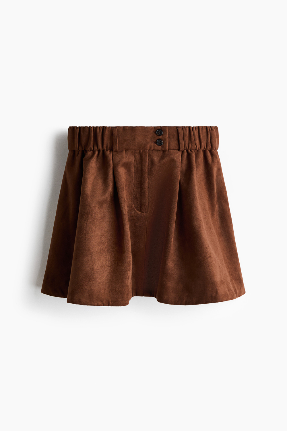 Мини-юбка клёш — Коричневый - H&M