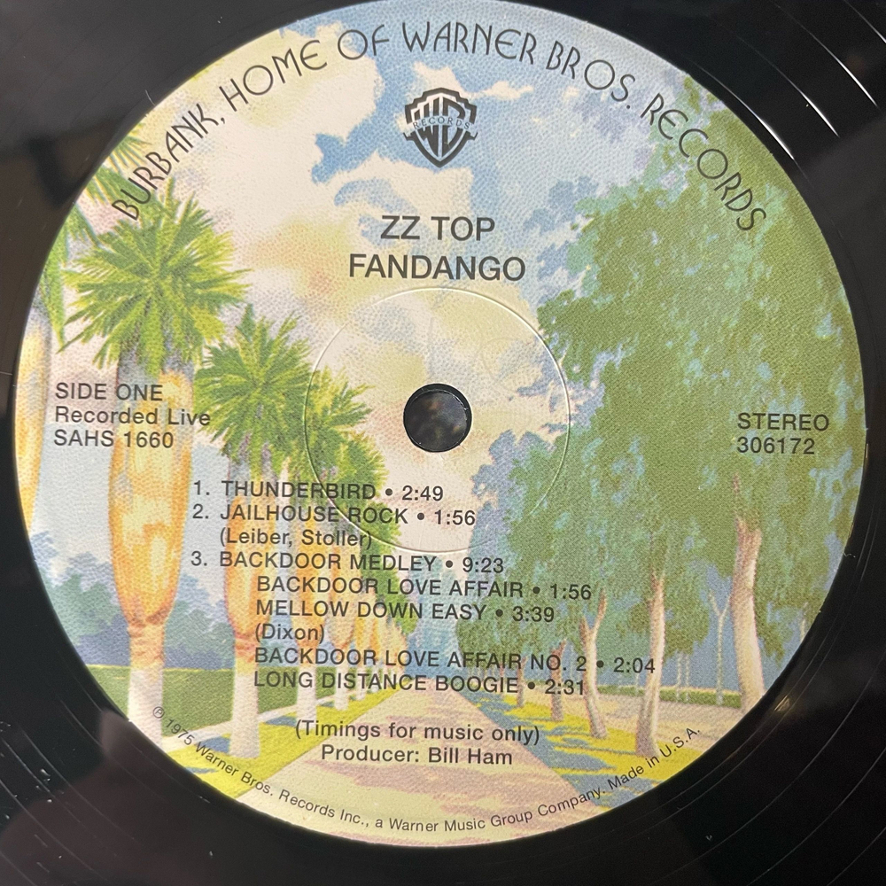 Винтажная виниловая пластинка LP ZZ Top Fandango (США 2008)