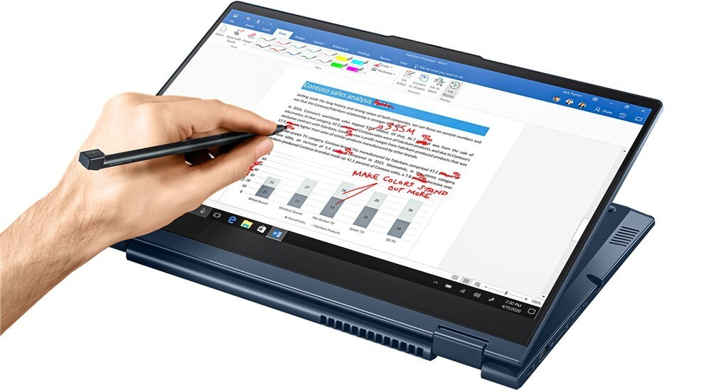 Ноутбук Lenovo ThinkBook 14s Yoga ITL (20WE0030RU) 14.0; FHD Touch GL i5-1135G7/8Gb/512Gb SSD/Iris Xe Graphics/NO OS/Mineral grey