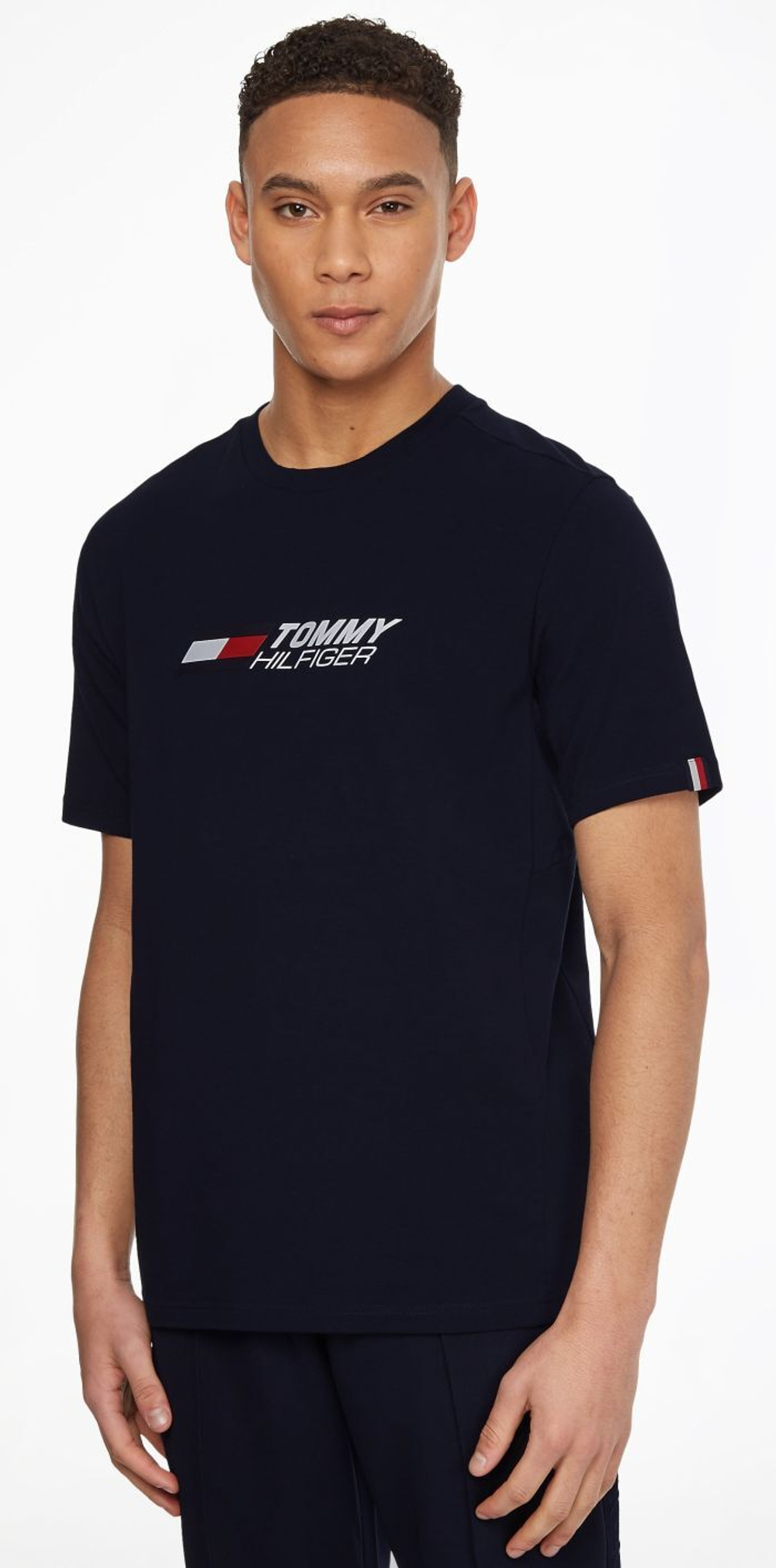 Футболка мужская теннисная Tommy Hilfiger Essentials Big Logo SS Tee - desert sky