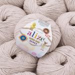 Пряжа Alize (Ализе) Cotton Gold Hobby New / уп.10 мот. по 50 г, 165 м, 599 светло-бежевый