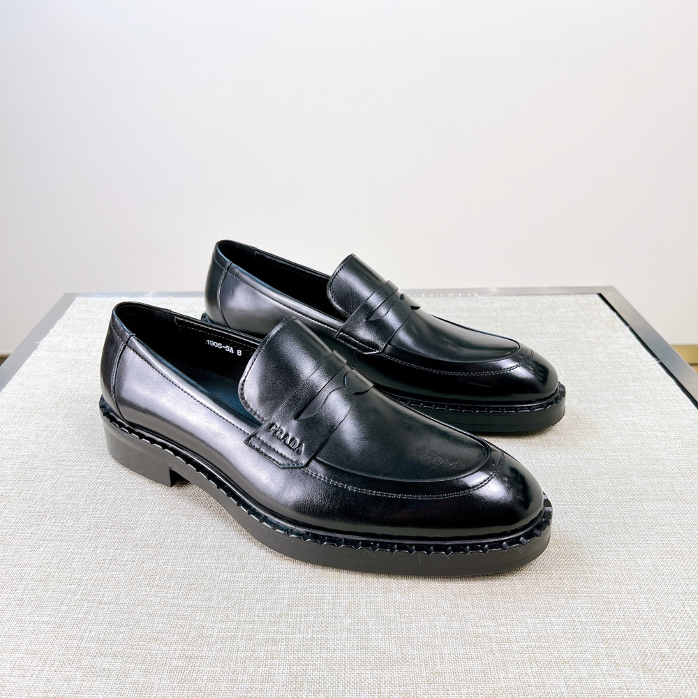 Мужские лоферы Prada — чёрные — фото 3
