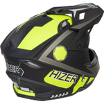Шлем мото кроссовый HIZER J6801, размер L gray/lemon