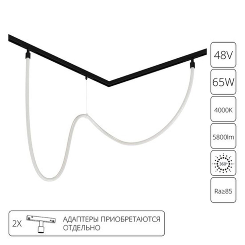 Магнитный трековый светильник Arte Lamp LOOP A4911PL-1BK