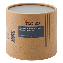 Свеча ароматическая Tkano Edge Italian Cypress серая 60ч