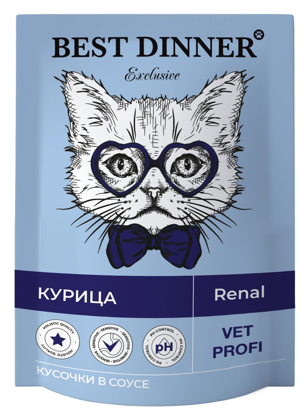 Best Dinner Exclusive Vet Profi Renal Курица в соусе пауч для кошек 85 г